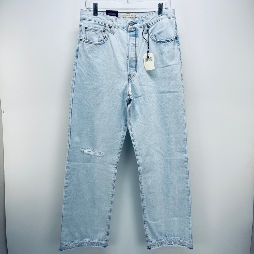 Levi’s Ribcage Straight Ankle Women’s Jean A Super High Rise Sky Blue Size 30x29